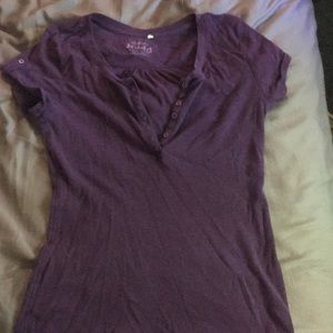Purple scoop neck top